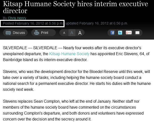 Kitsap Humane Society hires interim executive director » Kitsap Sun feb16